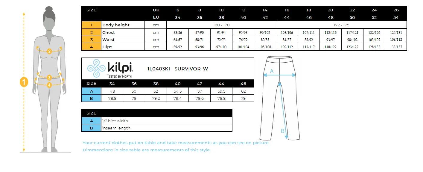 Pantaloni outdoor da donna Kilpi SURVIVOR-W 7/7
