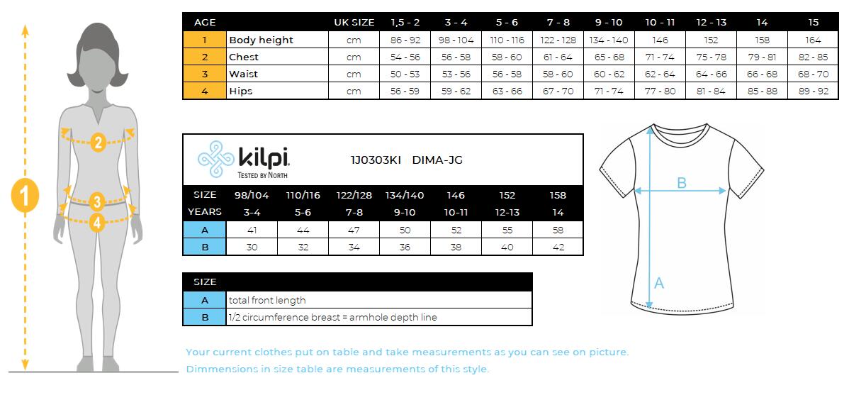 Maillot fonctionnel pour fille Kilpi DIMA-JG 3/3