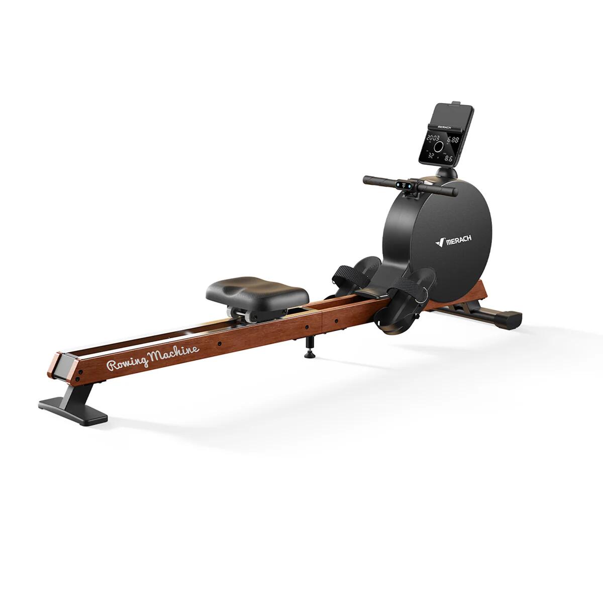 MERACH Samonapájecí magnetický veslovací trenažér R21, odpor 60 kg