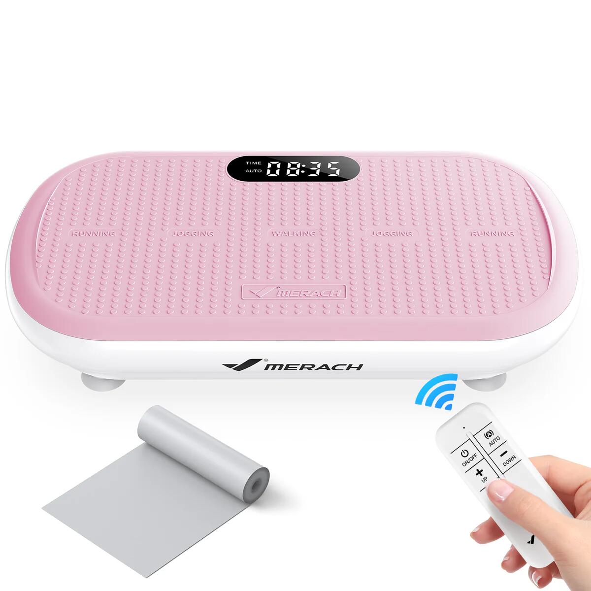 MERACH Vibrační plošina s Bluetooth a 10 režimy, nosnost 200 kg