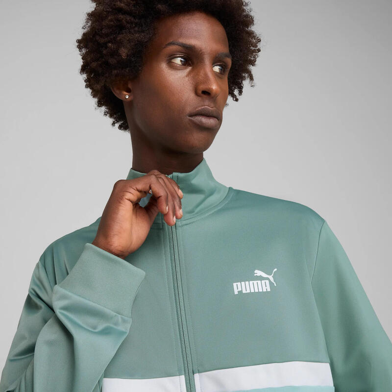 Trening alergare bărbați Poly Colourblock Trainingsanzug PUMA Green Moon