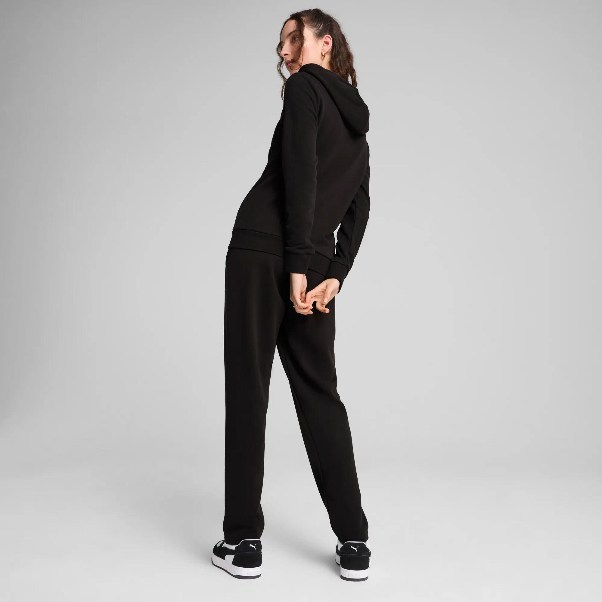 Trainingsanzug Puma Metallic Hooded Sweat Suit Tr Op, Schwarz, Damen 6/7