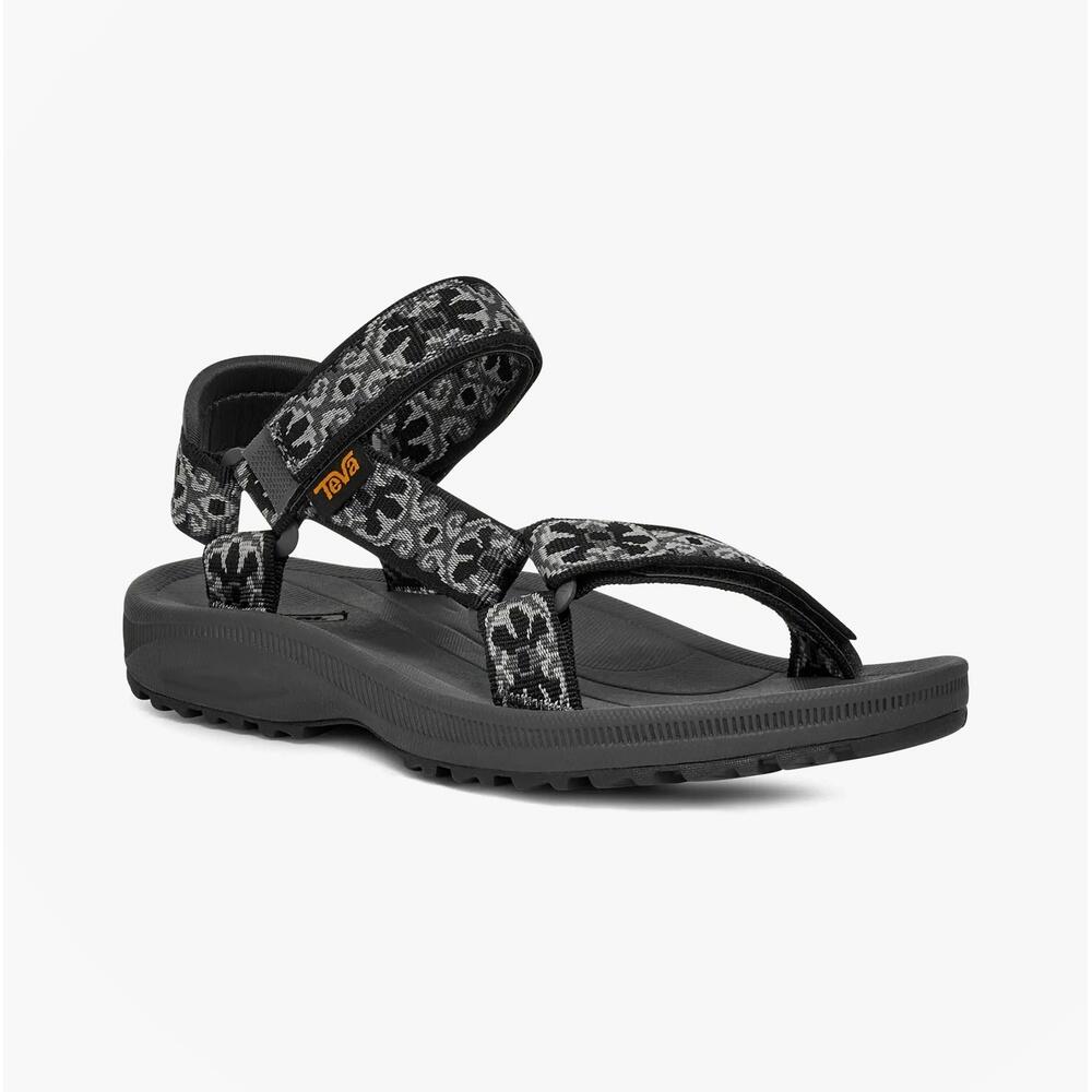 Womens Ankle Strap Sandals Poolside Touch Fasten Archive Floral Winsted