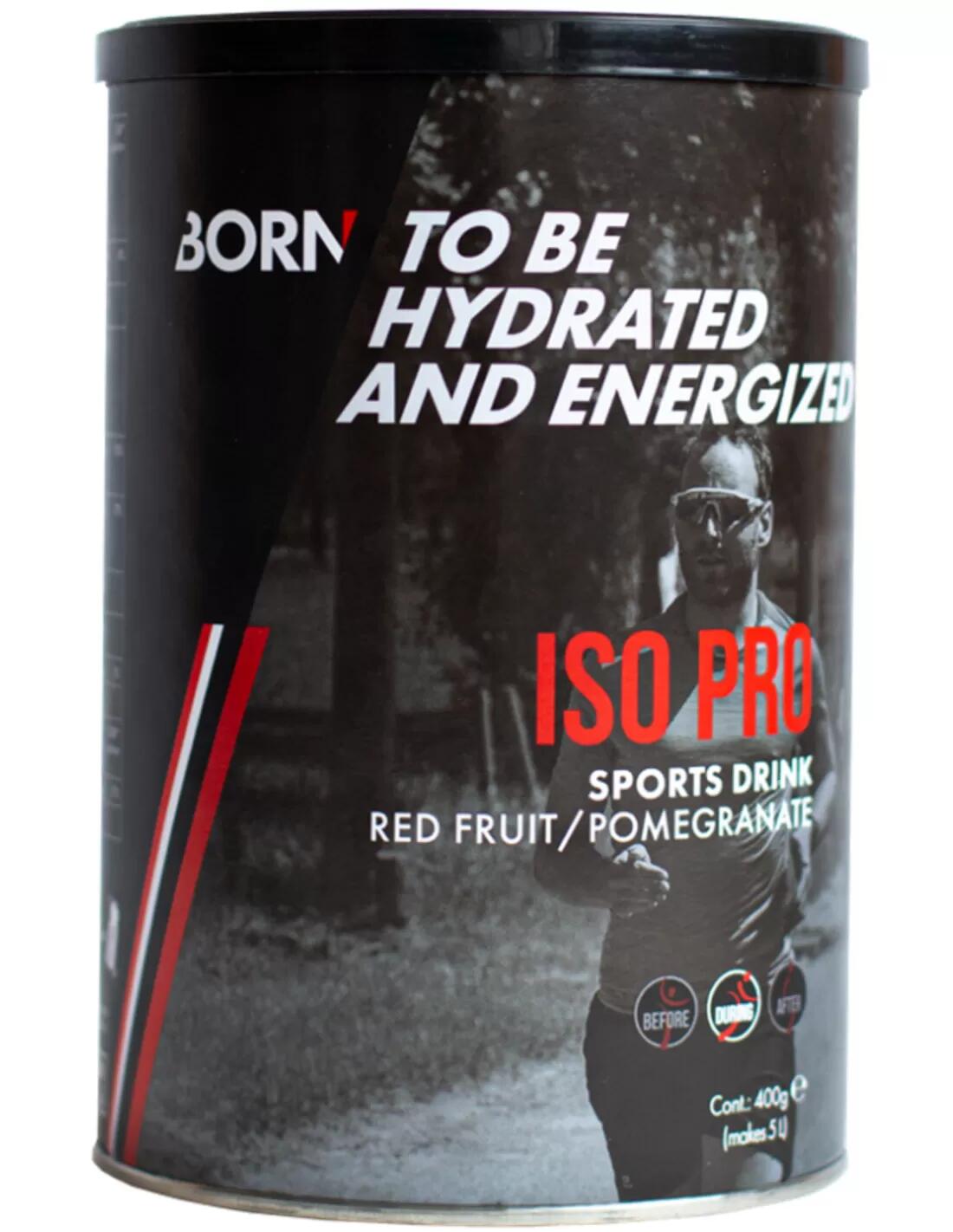 Boisson énergétique Iso Pro Fruits Rouges/Grenade 400g + Bouteille d'eau offerte 2/2