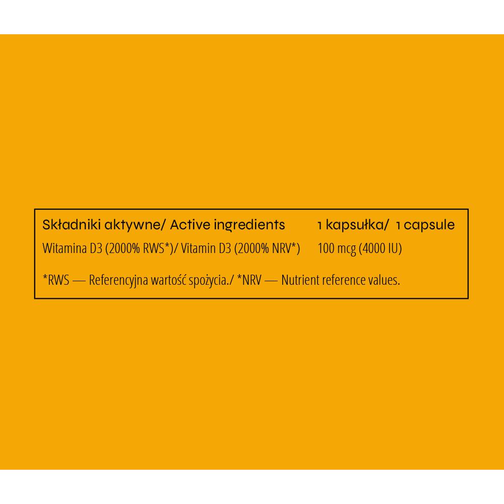 nowmax® Vitamin D3 100mcg 4000IU 100 kaps 2/3