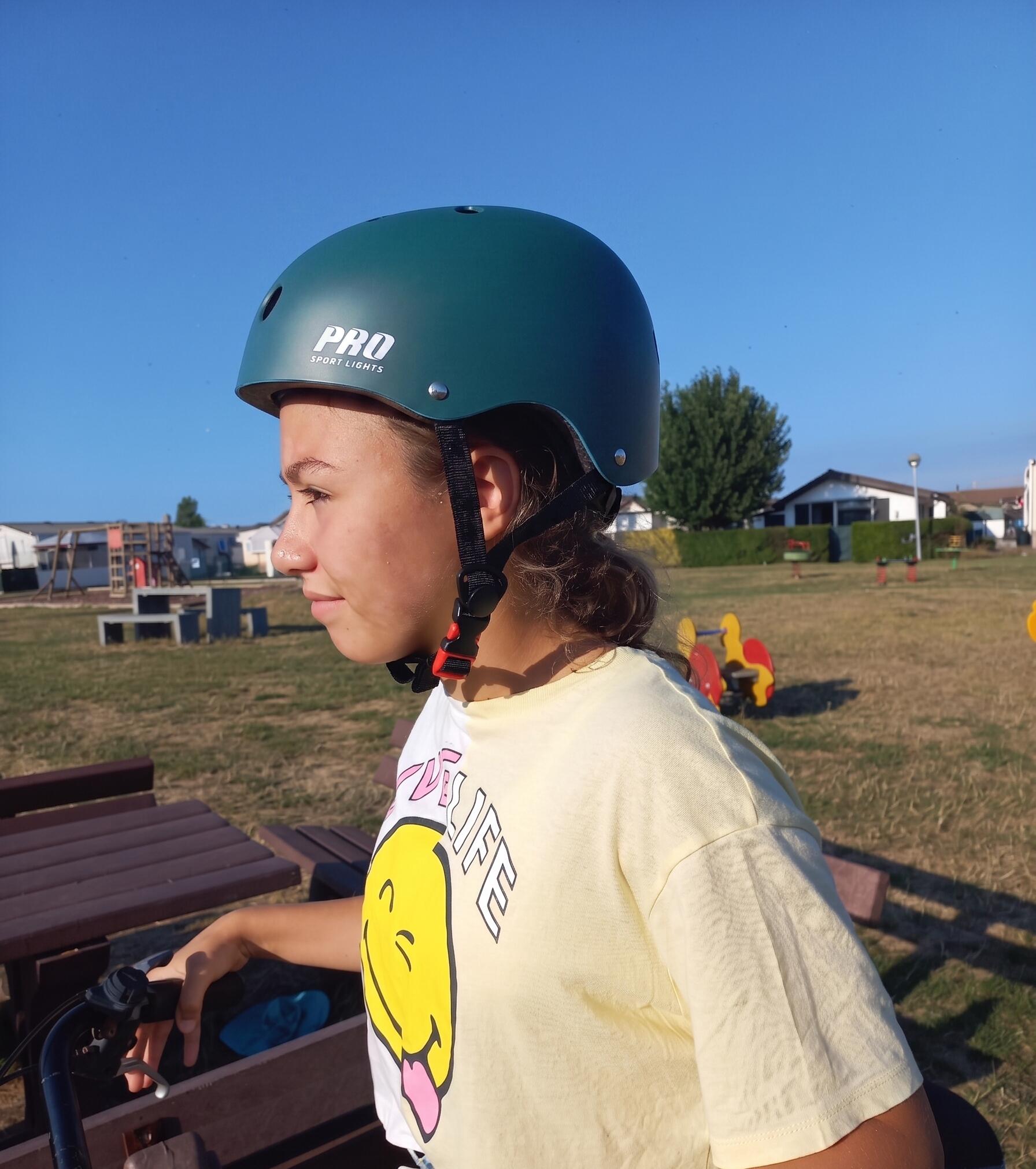 Capacete de Criança para Bicicleta e Skate - Verde Tropa 2/7