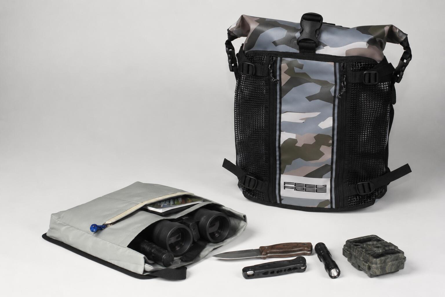 Mochila impermeável camuflada para pesca e caça 15L 3/7