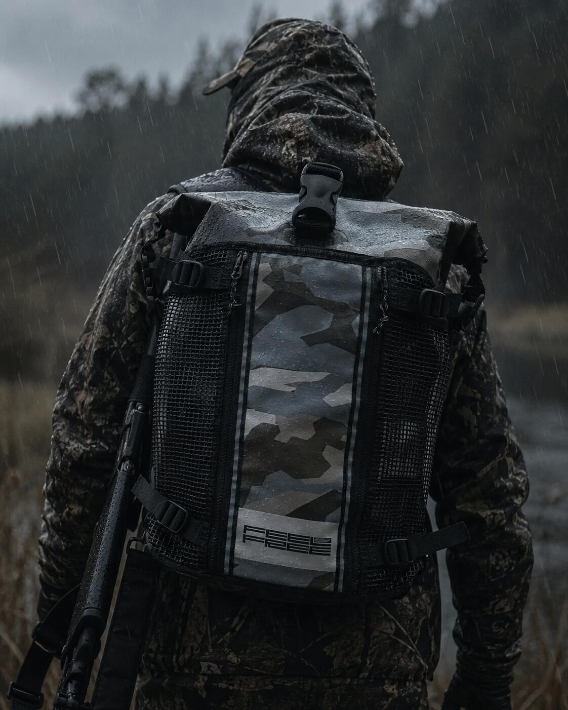 Mochila impermeável camuflada para pesca e caça 15L 5/7
