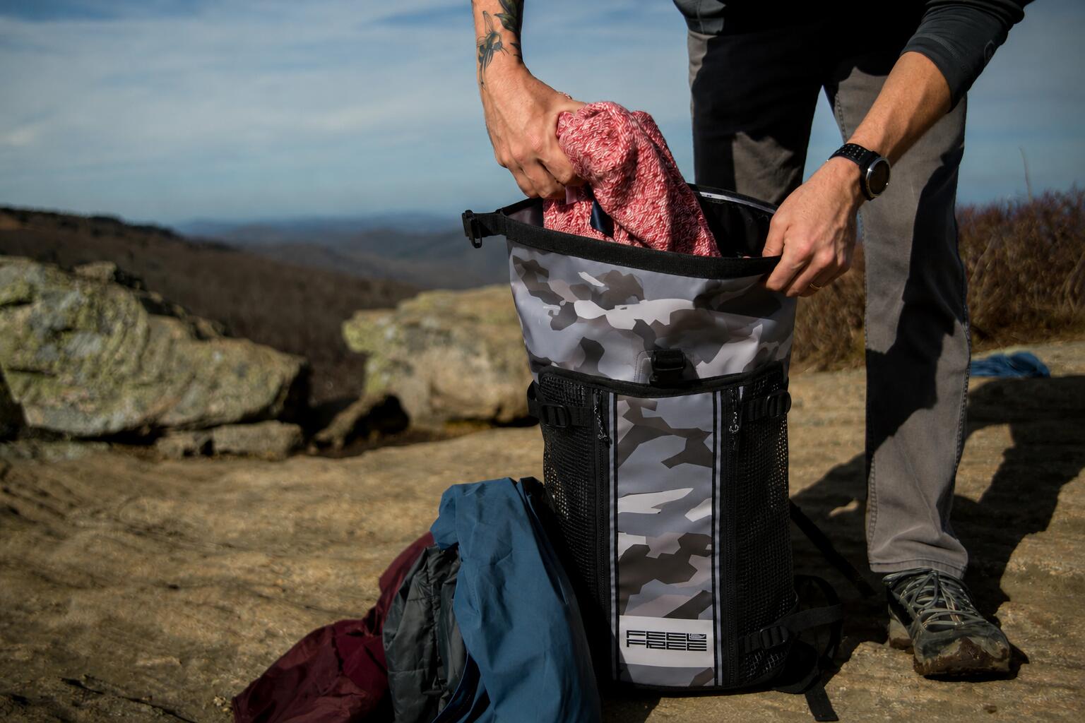 Mochila impermeável camuflada para pesca e caça 15L 4/7