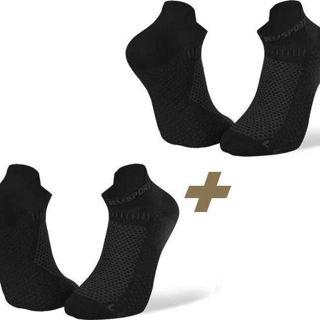 BV Sport Light 3D Ultra Short X2 Pair of Socks Black