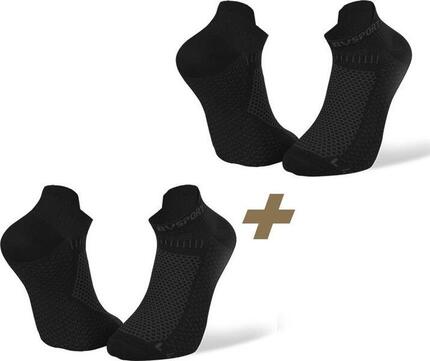 Chaussettes BV Sport Light 3D Ultra Courte Noir (2 paires)