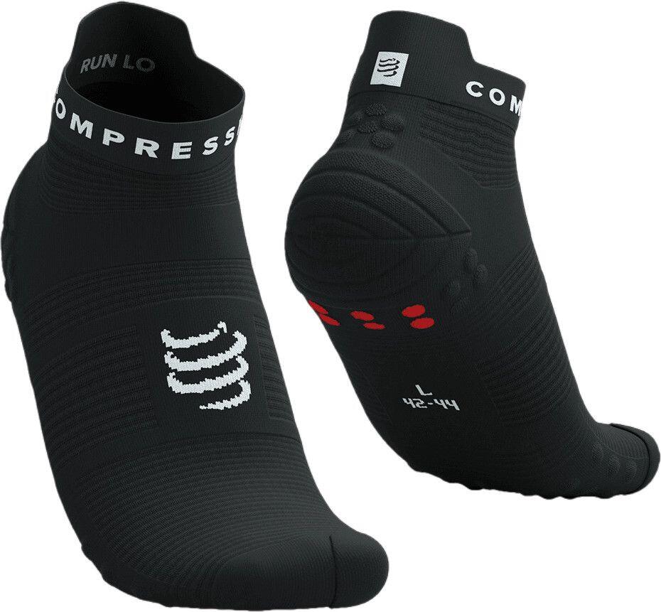 Compressport Pro Racing Socks V4.0 Run Low Negro/Blanco 1/3
