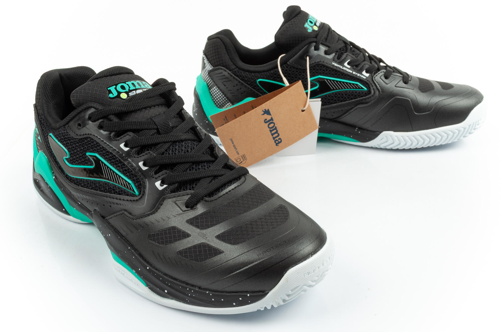Buty tenisiowe męskie Joma Set Men Clay black/turquoise 44 6/7
