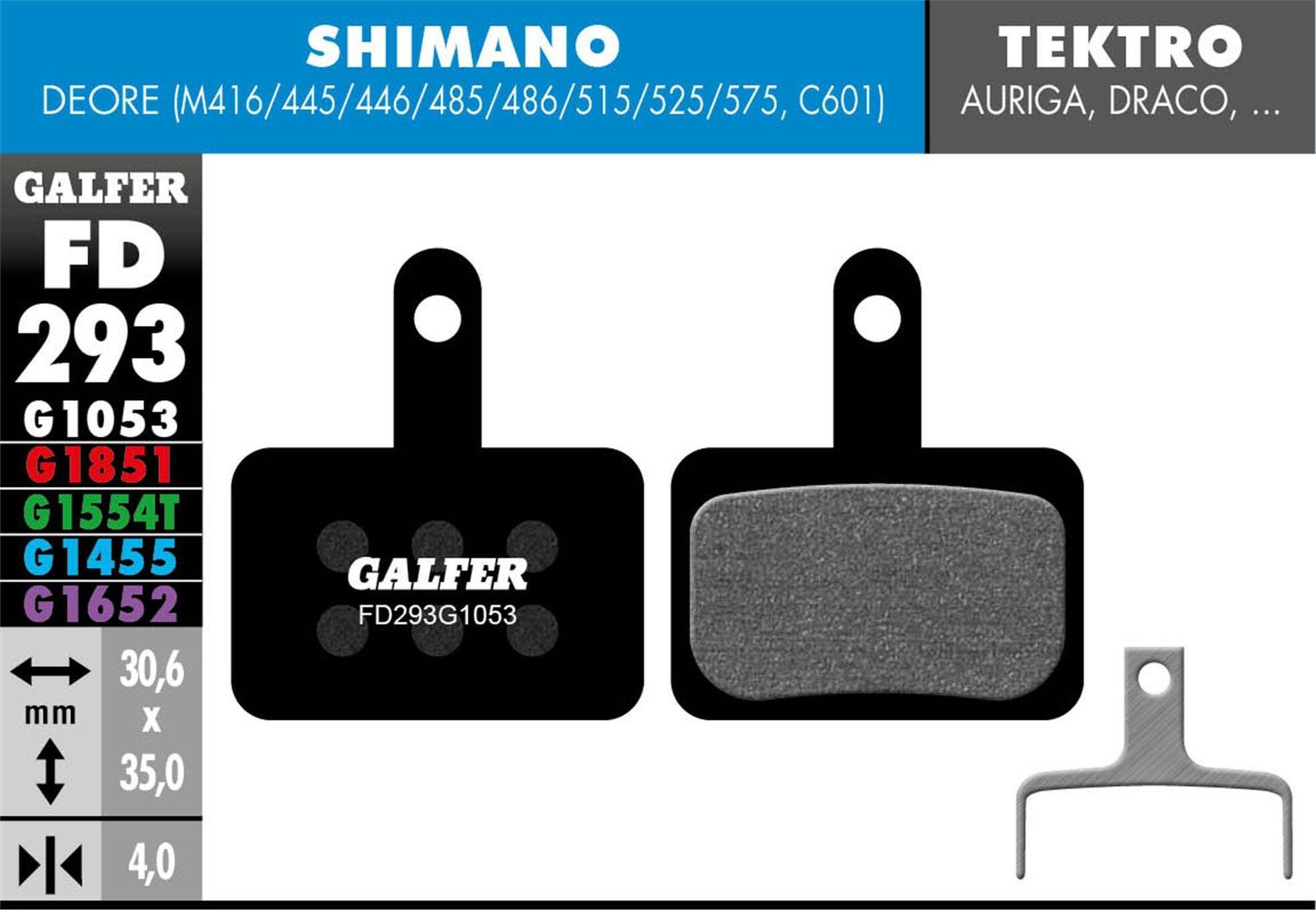 Plaquette de frein standard Galfer Shimano Deore (B03S) 2/4