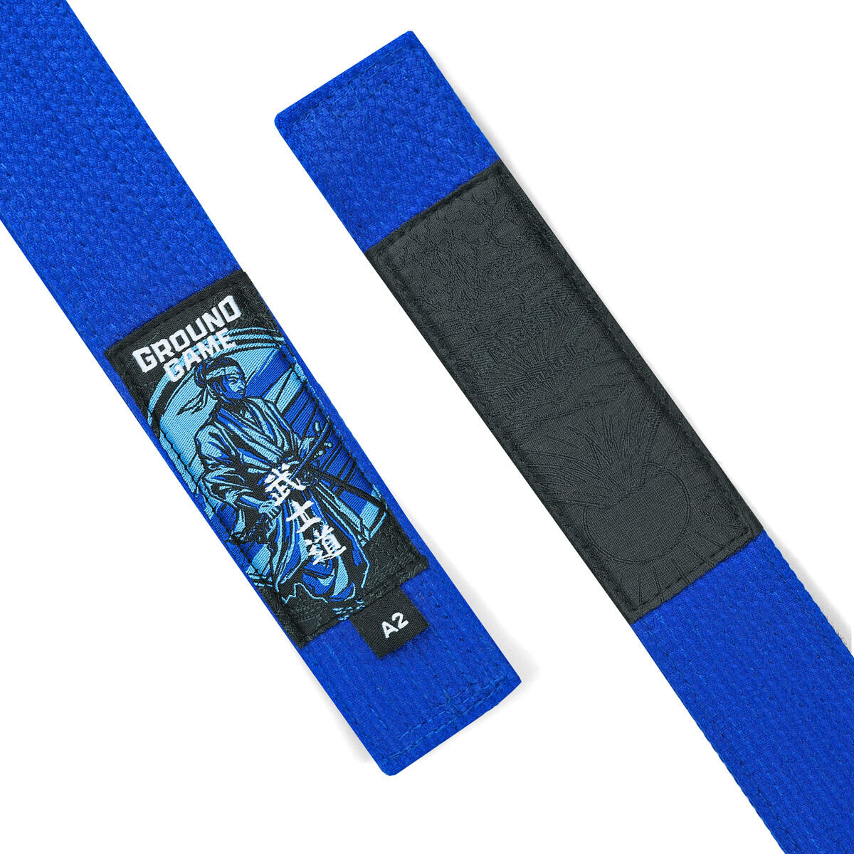 Pas premium do BJJ z panelem na belki Ground Game niebieski 2/3