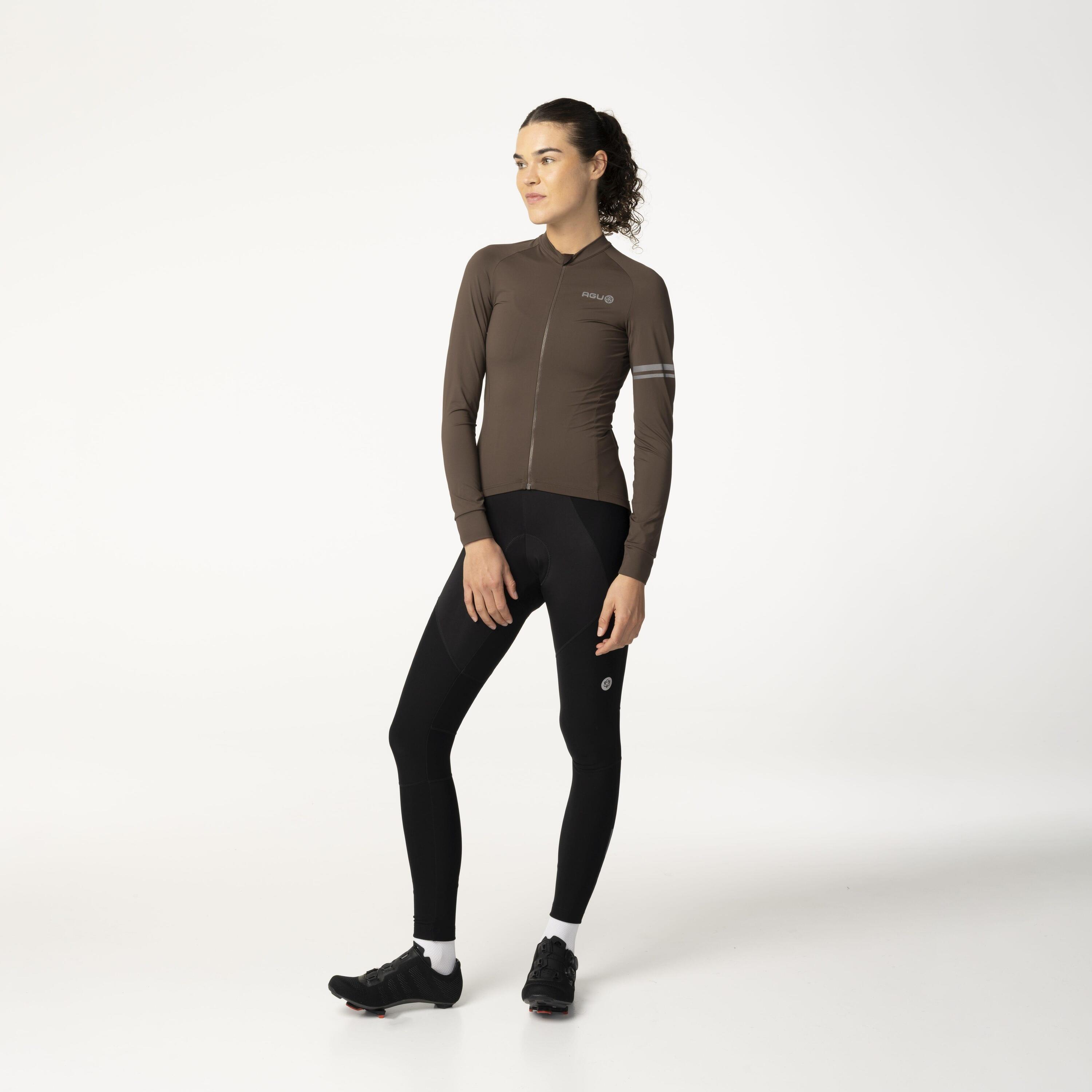 Solid Maillots LS Performance Ground Coffee Femme 5/7