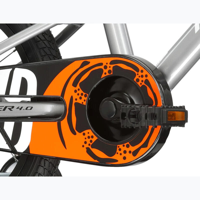 Bicicletă copii Kross Racer 4.0 16'' argintiu/portocaliu