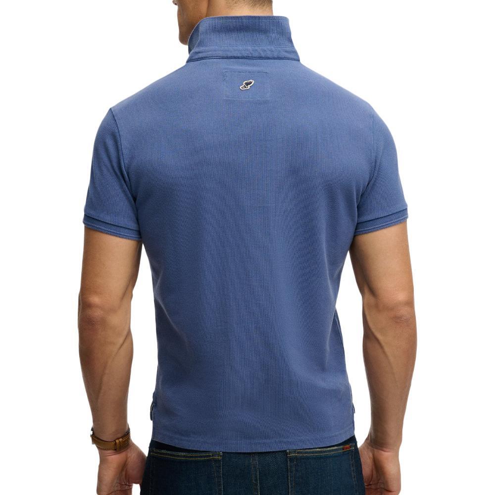 Polo Bleu Homme Superdry Classic Pique 2/5