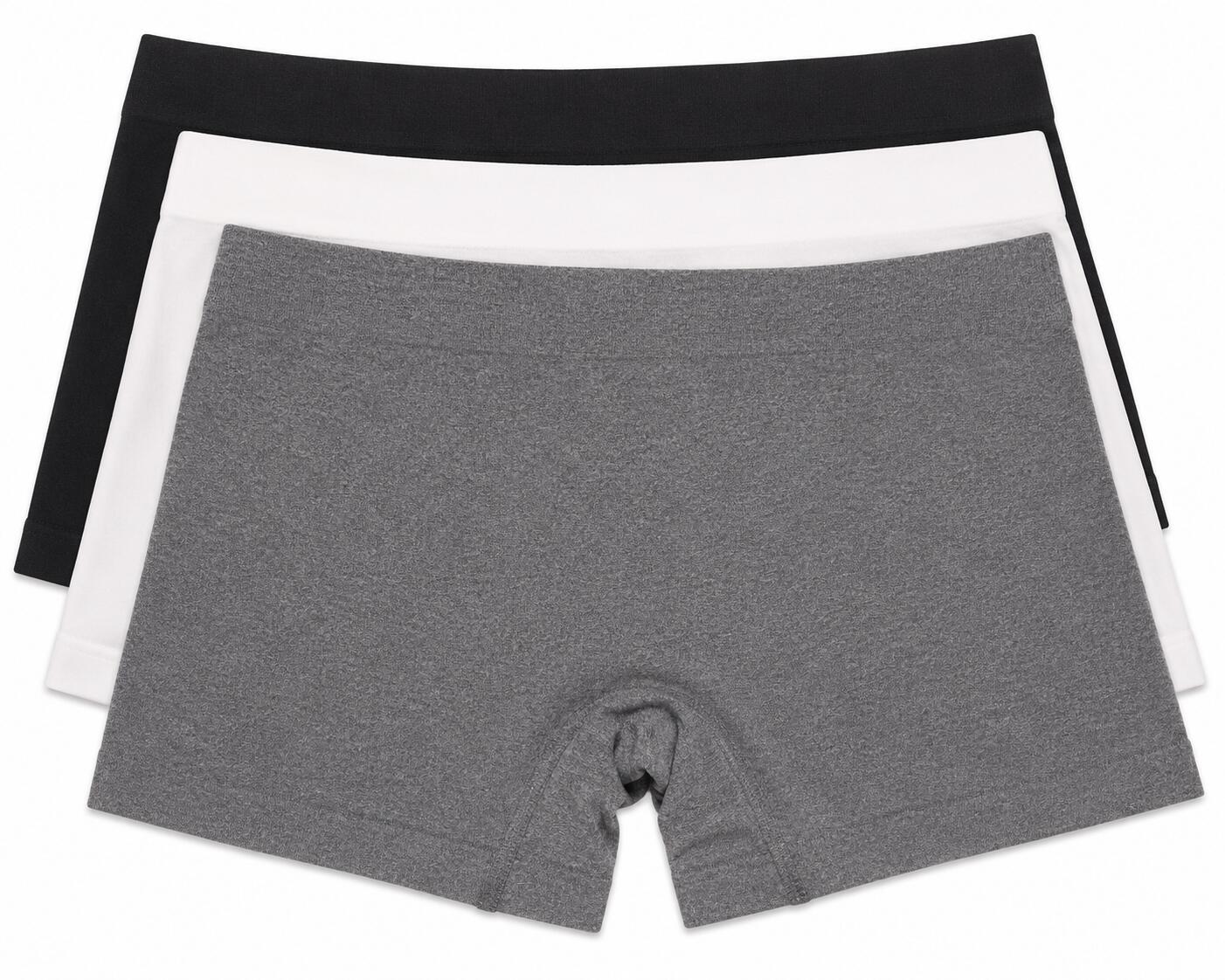 US-002 Shorty - Lot de 3, Noir, Gris, Beige 2/3