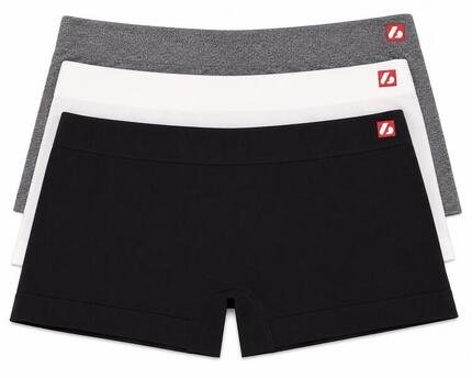 US-002 Shorty - Lot de 3, Noir, Gris, Blanc