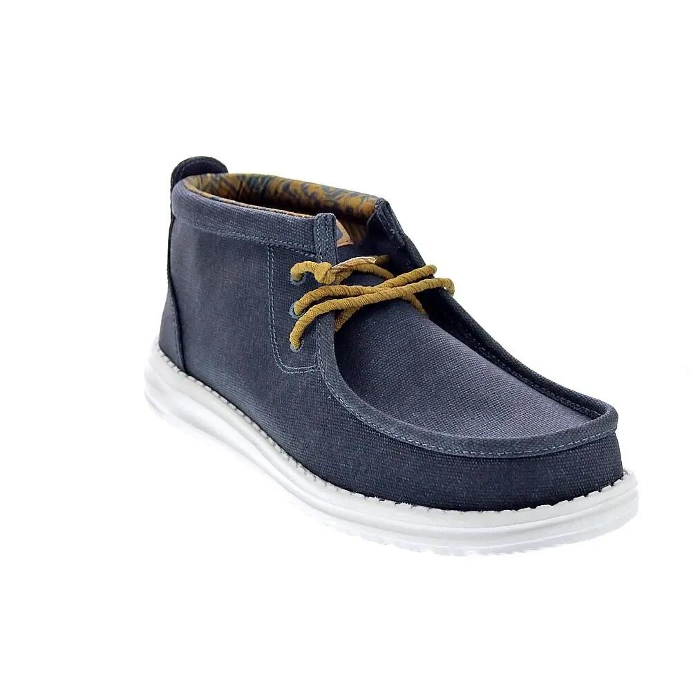 Botines HEY DUDE  Wally Mid Waxed Azul  Hombre 4/4
