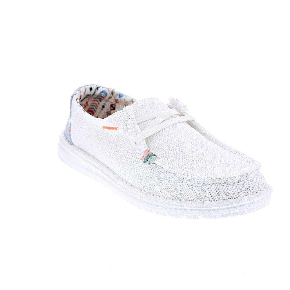 Mocasines HEY DUDE  Wendy Boho Blanco  Mujer 4/4