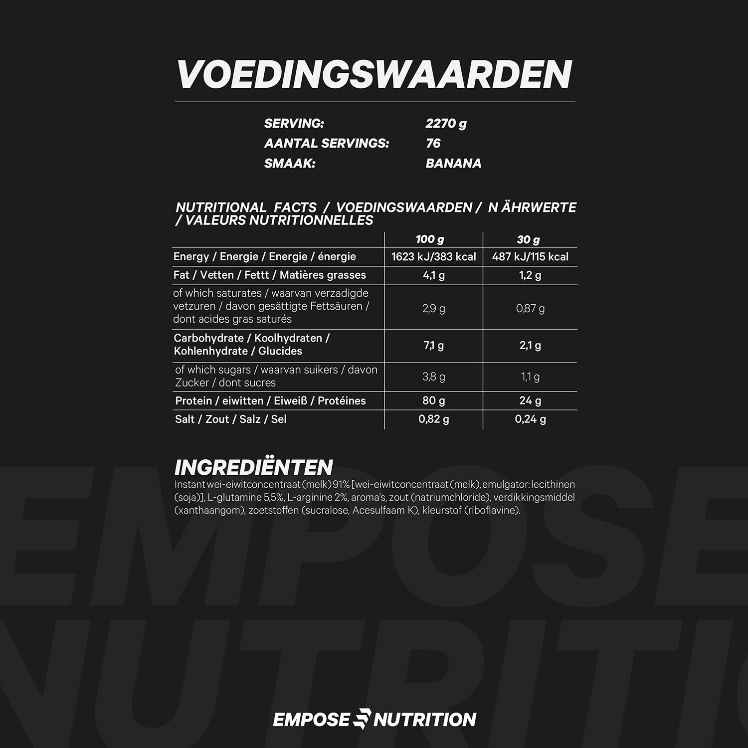 Whey Protein - Eiwit Poeder - Banaan - 2270 gram 3/3