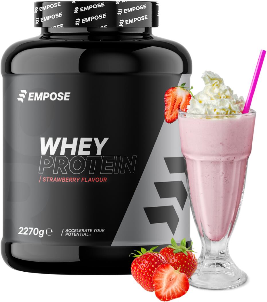 Whey Protein - Eiwit Poeder - Aardbei - 2270 gram 2/3