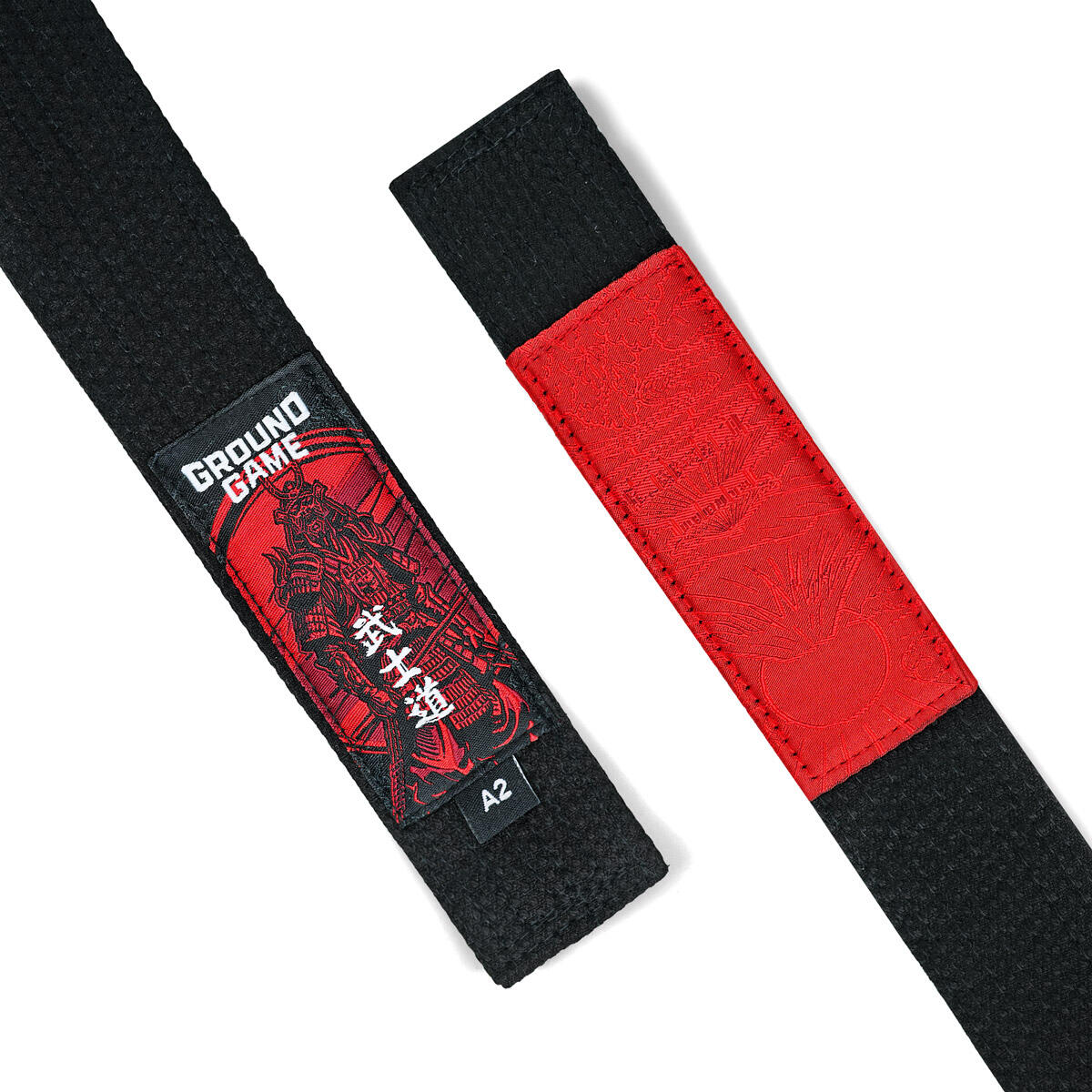 Pas premium do BJJ z panelem na belki Ground Game czarny 2/3