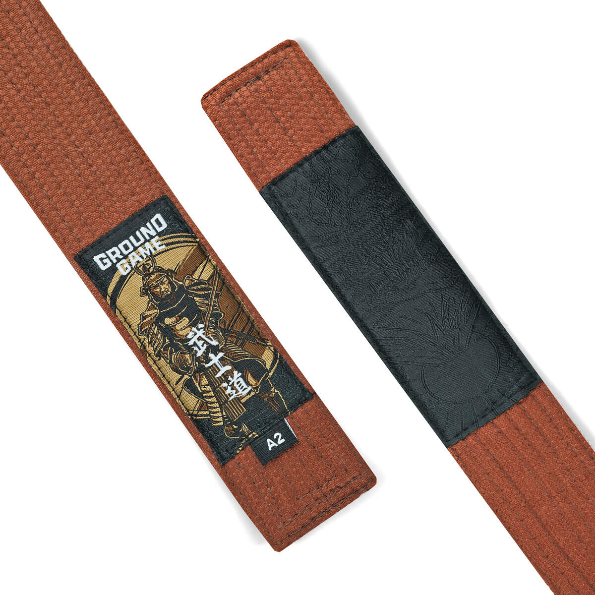 Pas premium do BJJ z panelem na belki Ground Game brązowy 2/3