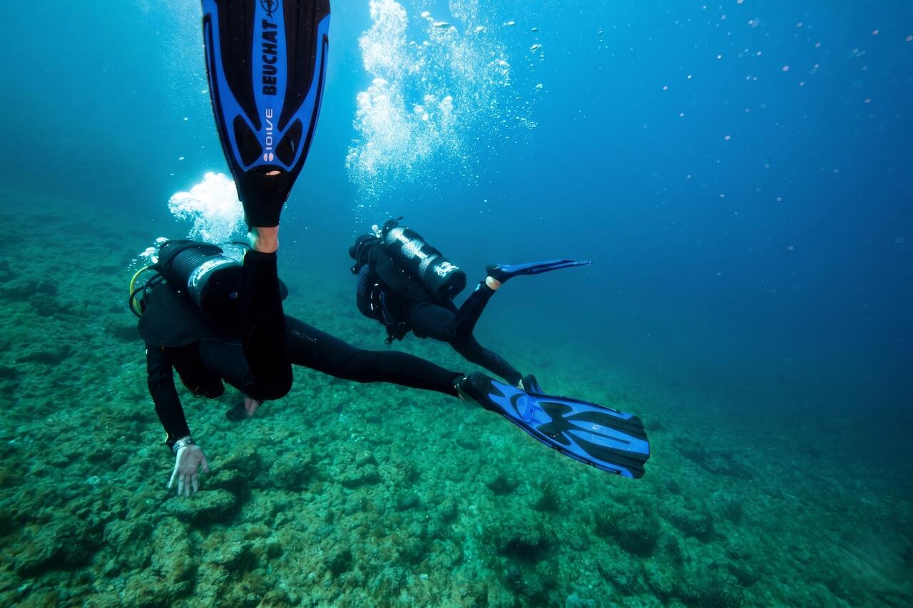 Palmes chaussantes Beuchat 1Dive bleu profond 38/39 2/5