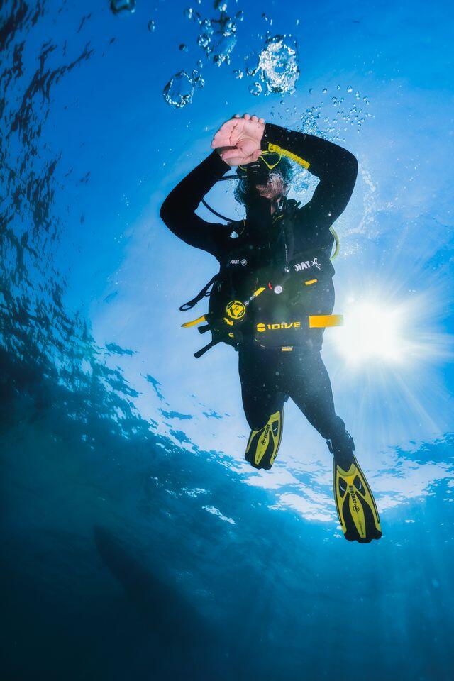 Palmes réglables Beuchat 1Dive jaune plongée XL/XXL 7/7