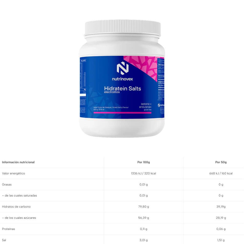 Hidratein Eletrólitos 600 g Nutrinovex 2/2