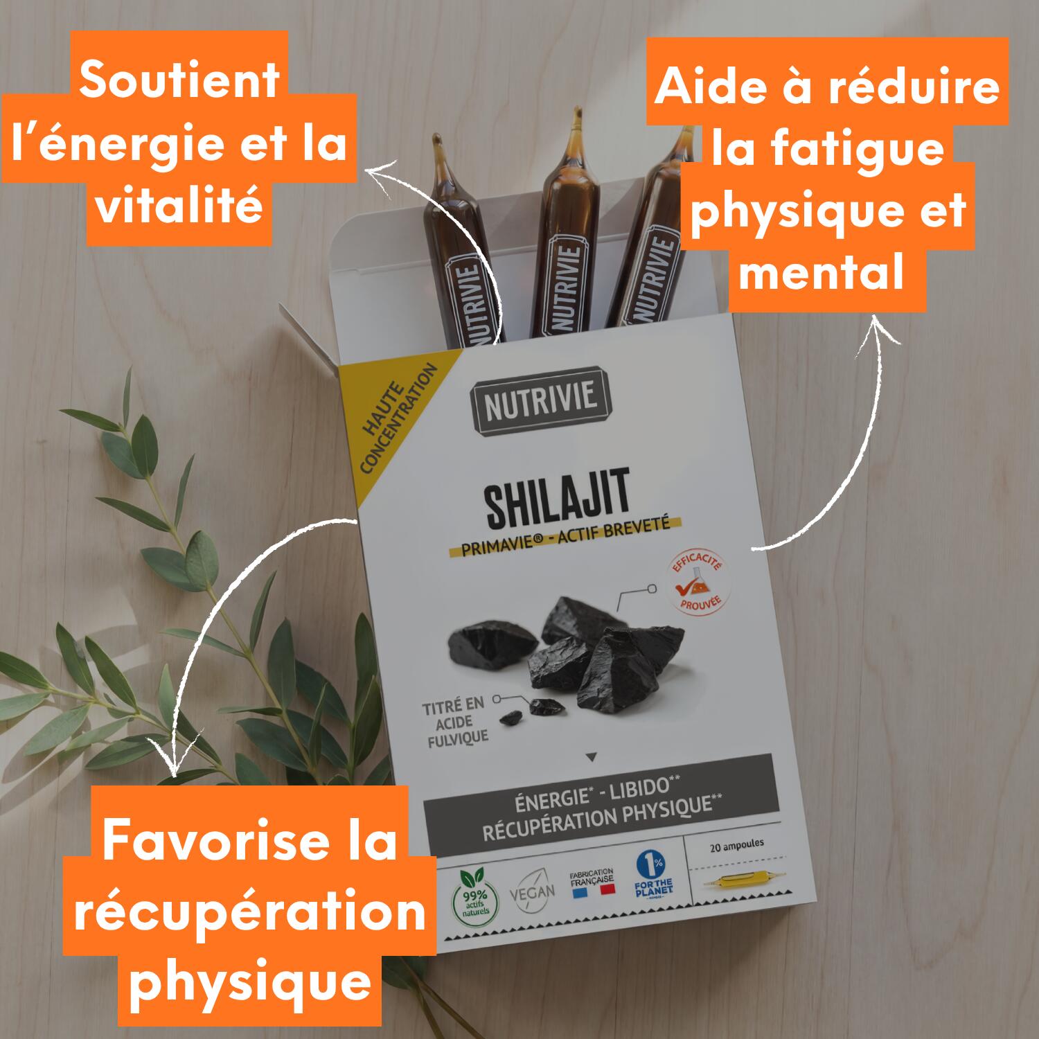 Shilajit Ampoules Énergie et Performance Sportive – Vitalité et Récupération 2/5