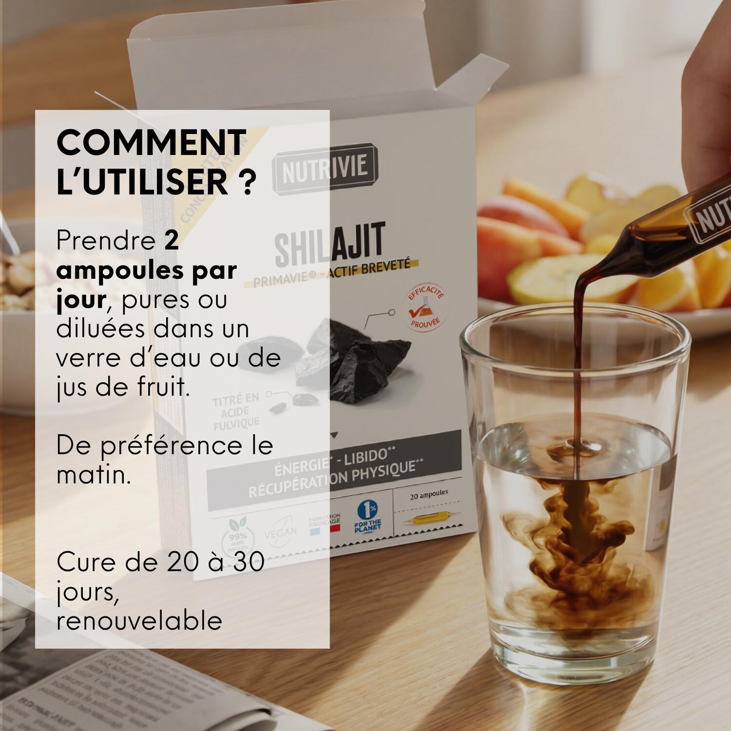 Shilajit Ampoules Énergie et Performance Sportive – Vitalité et Récupération 4/5