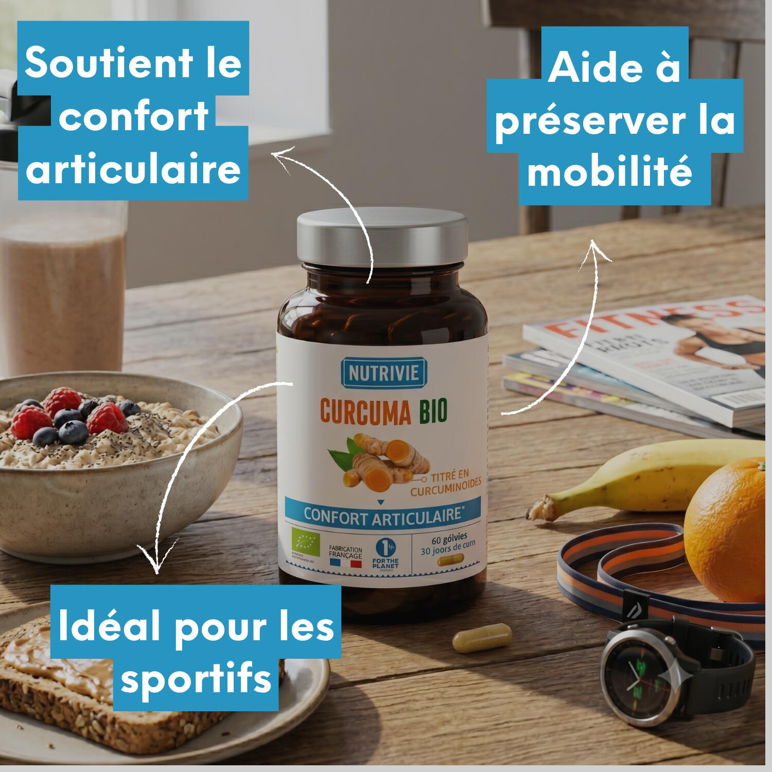 Curcuma 60 gélules  – Confort musculaire et articulaire 2/5