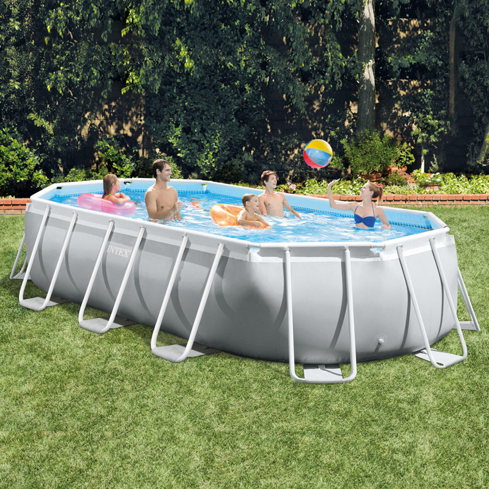 Piscina desmontable ovalada Prism Frame Intex 503x274x122 cm con depuradora 2/3