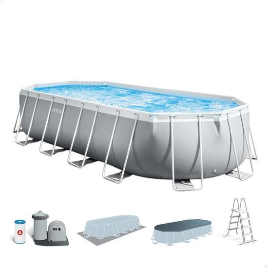 PISCINE TUBULAIRE INTEX OVALE PRISM 6.10 X 3.05 X 1.22 M