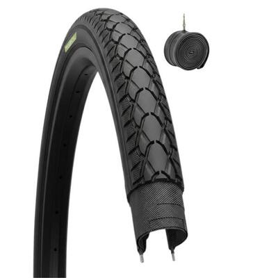 1 band 28x1 1/2(40-635)+binnenband, fietsband 28 x 1/2 zwart ev