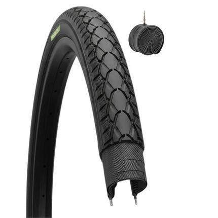 1 Band 28x1 1/2(40-635)+binnenband, fietsband 28 x 1/2 zwart EV