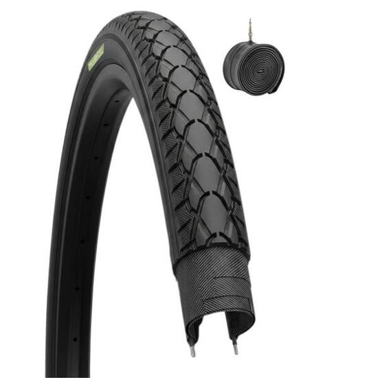 1 Band 28x1 1/2(40-635)+binnenband, fietsband 28 x 1/2 zwart EV