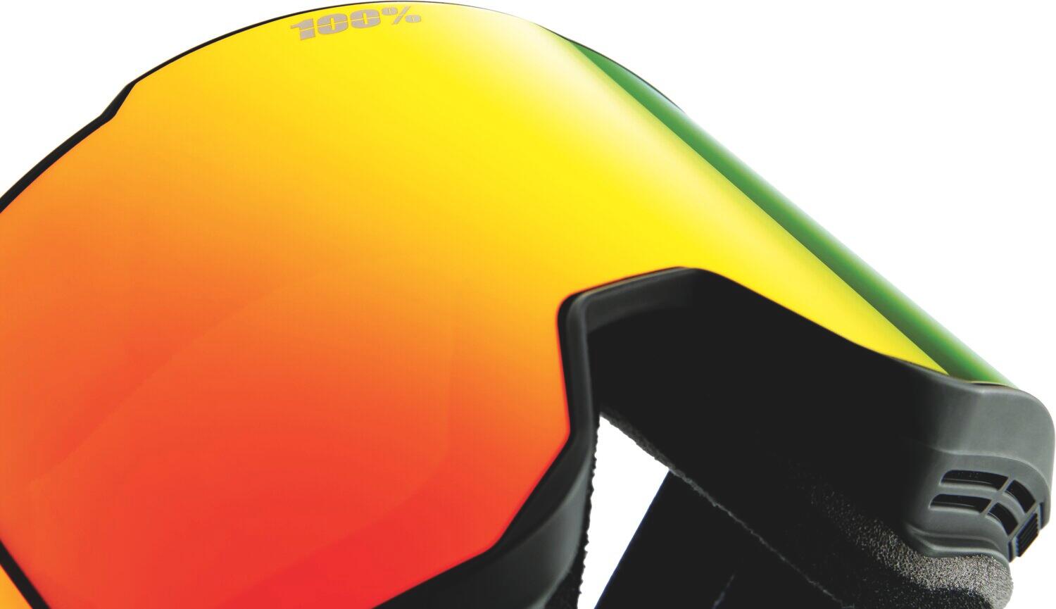 SNOWCRAFT XL HiPER Goggle Black/Red - Mirror Red Lens 3/4