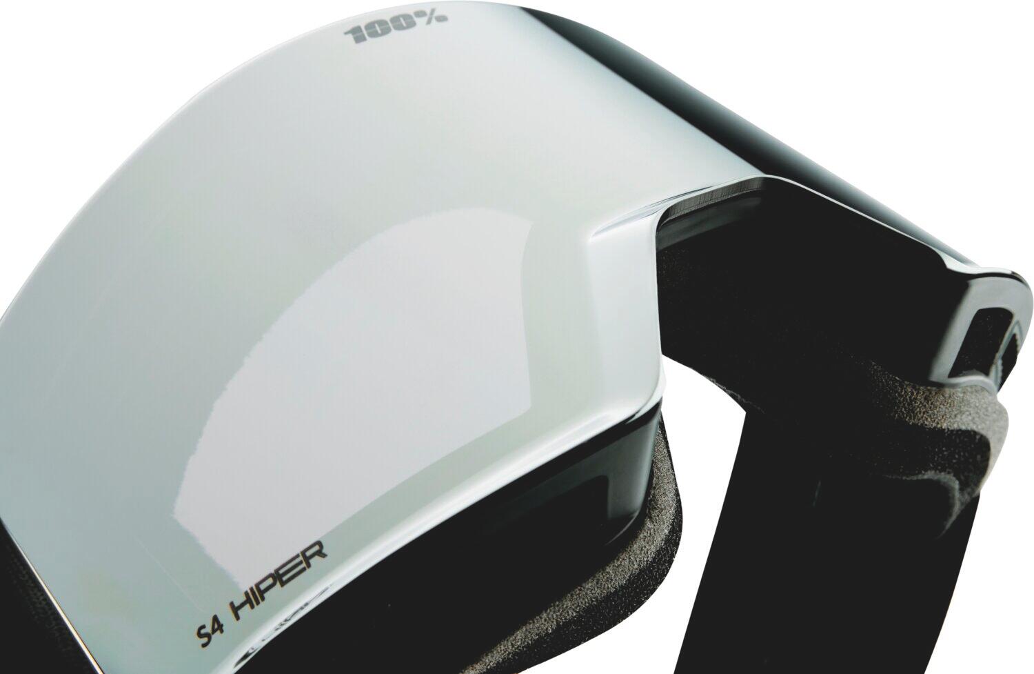NORG HiPER Goggle Black/Silver - Mirror Silver Lens 3/4