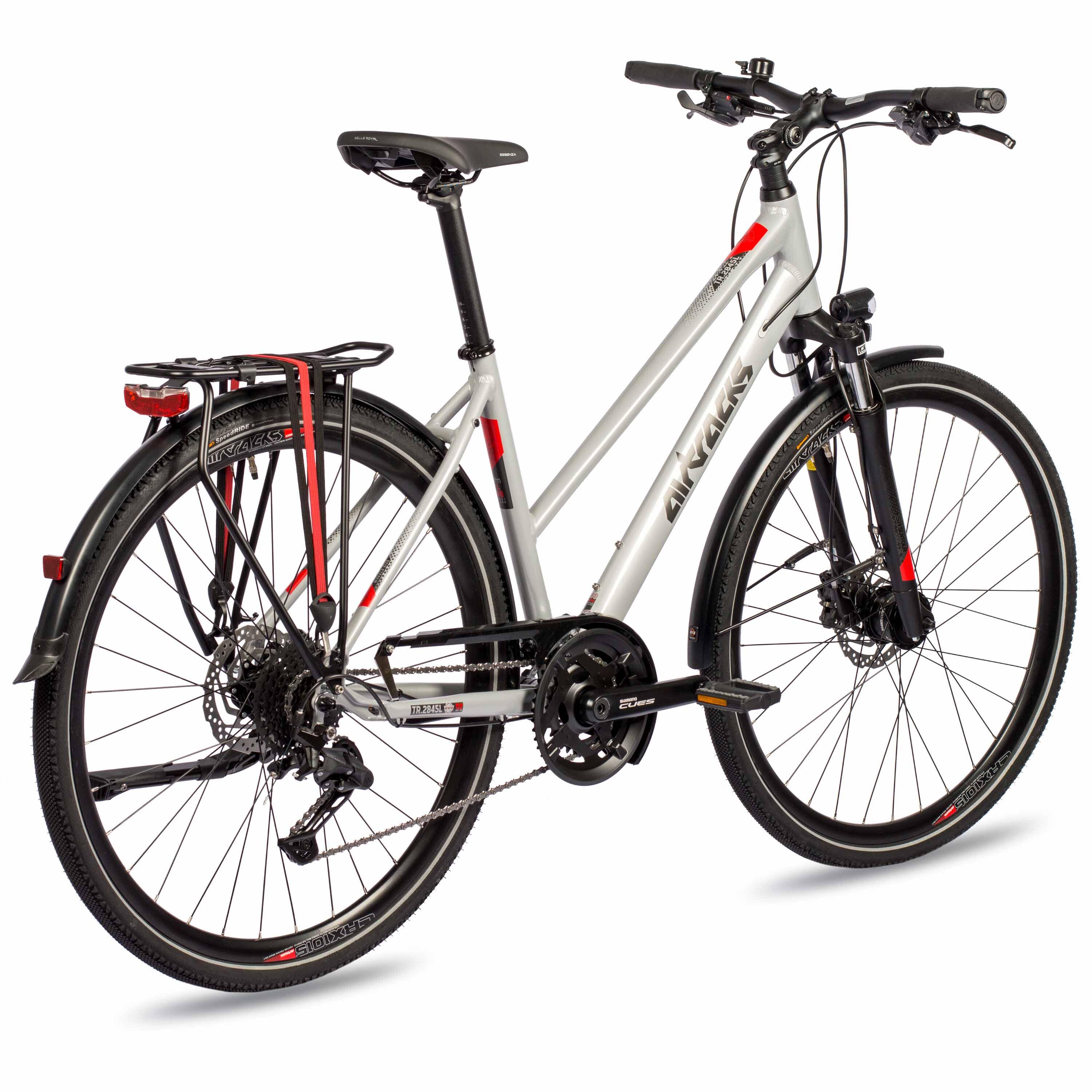 28" Trekkingfiets voor dames TR.2845L 2 x 9 VERSNELLINGEN SHIMANO CUES 4/4