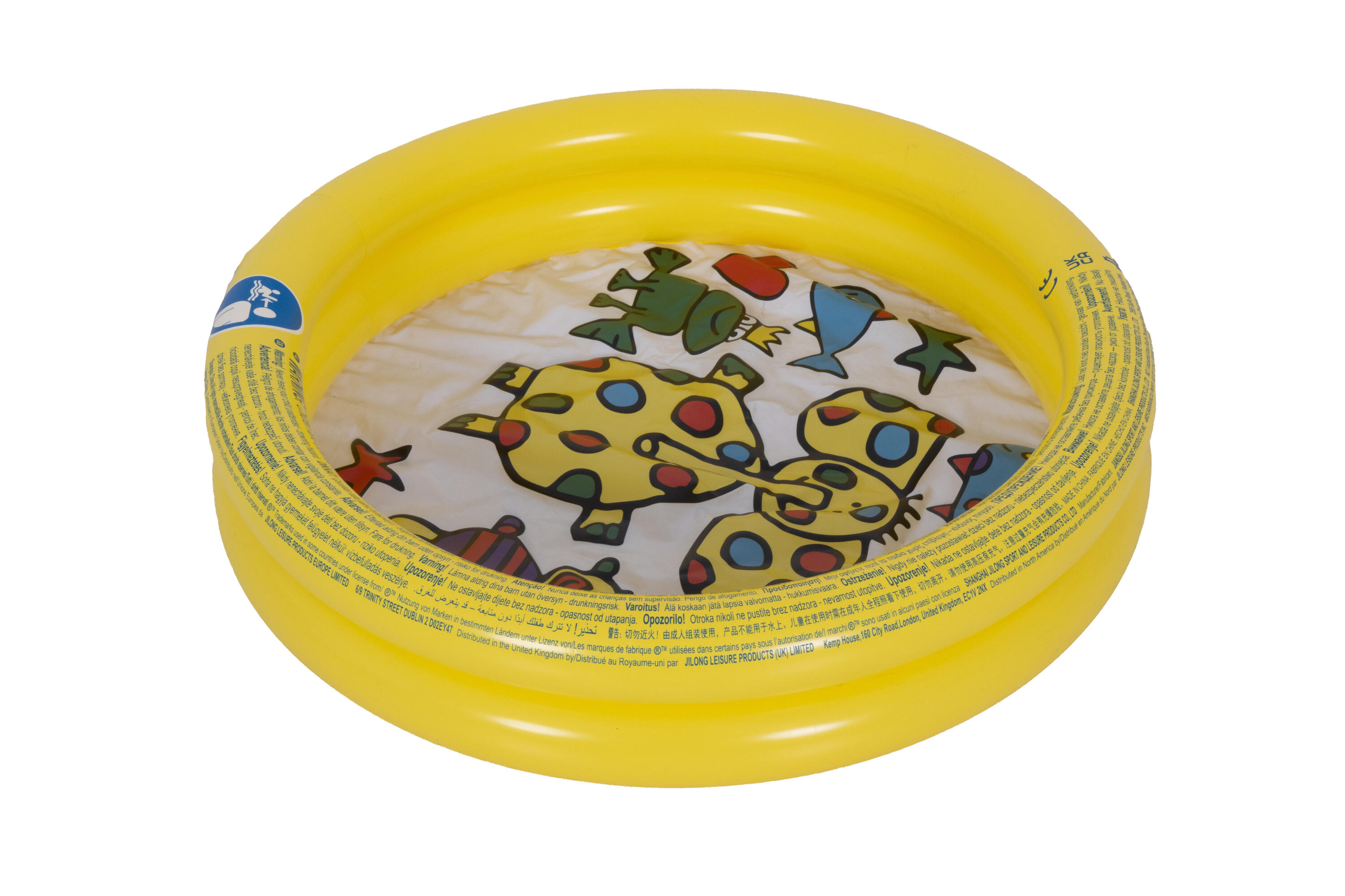 SunClub Planschbecken Kinderpool aufblasbar gelb mit Elefantenmotiv Ø 76x20cm 3/7