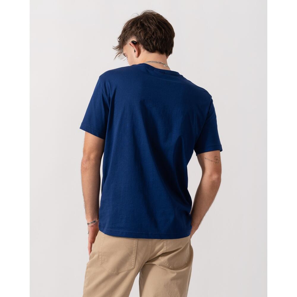 Crop top T-shirt REG SHIELD SS T-SHIRT HEREN Blauw 2/5