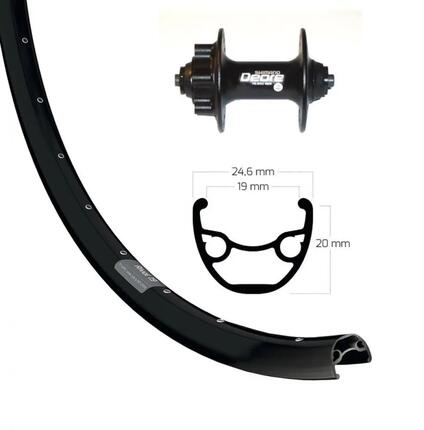 Bike-Parts wiel|voorwiel 29 inch Deore 6-gaats zwart snelspanner 32-...
