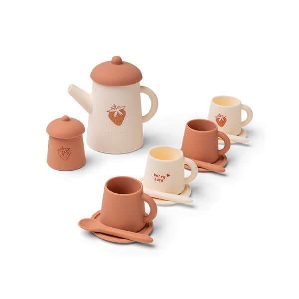 Swim Essentials Silicone Tea Playset - Strawberry Fields, 9 pcs