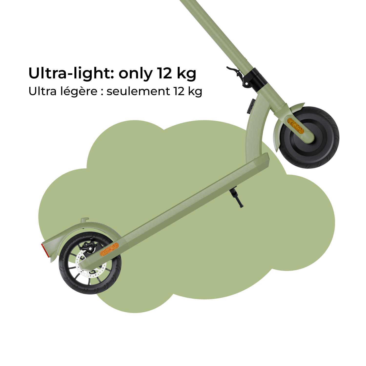 Trottinette électrique adulte pliable 350W 8 pouces autonomie 30 km 80N EVO+ 5/7
