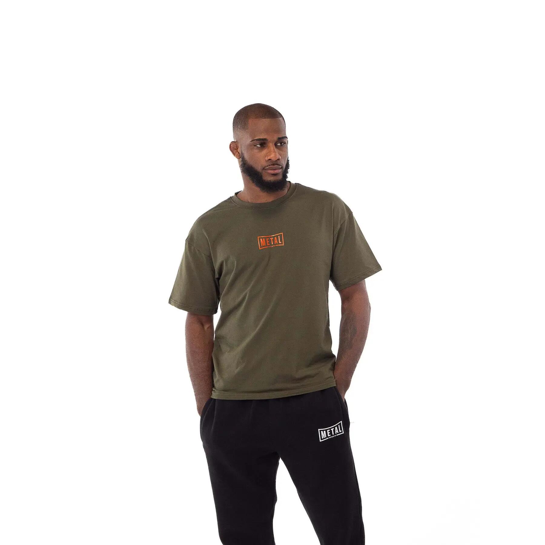T-shirt coton Metal Boxe Olive XS 2/6